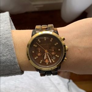 Michael khors tortoise shell watch